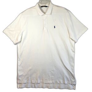 Polo Ralph Lauren Performance Polo Shirt Mens XL White Stretch Golf Pony